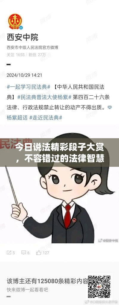 今日说法精彩段子大赏，不容错过的法律智慧分享