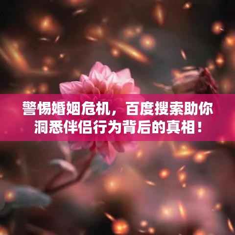 警惕婚姻危机,百度搜索助你洞悉伴侣行为背后的真相!