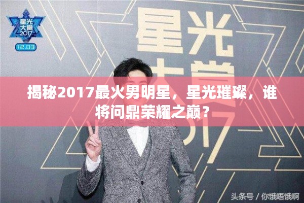 揭秘2017最火男明星,星光璀璨,谁将问鼎荣耀之巅?